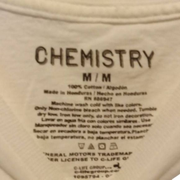 Chemistry Brand Corvette Graphic Tee Men's T-shirt Size Medium Chevy Classic Vet - Picture 7 of 7